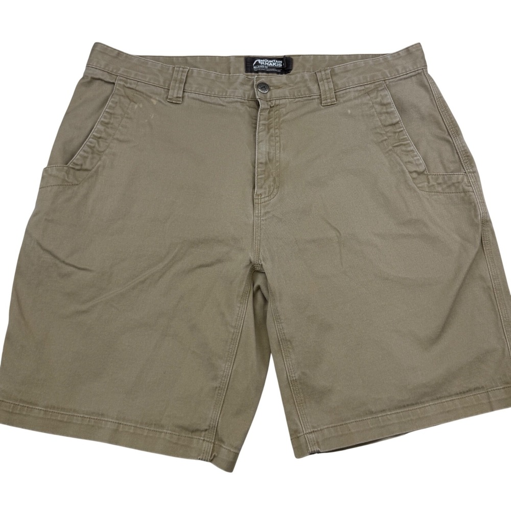 Mountain Khaki Relaxed Fit Men's Shorts Size 38X10 Outdoor Hiking Casual